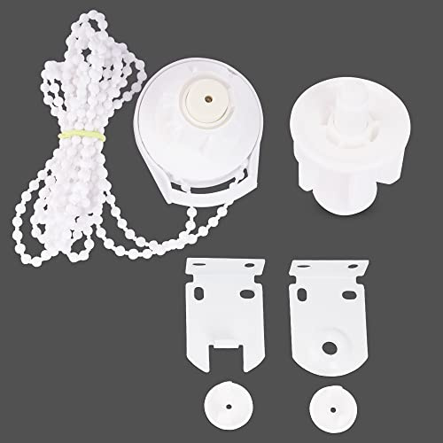 FAPBADRI Roller Blind Component Includes Brackets, Control Unit with Beaded Chain, end Cap of Bottom Rod, Screws & Wallplugs Included, Standard Size - 38mm