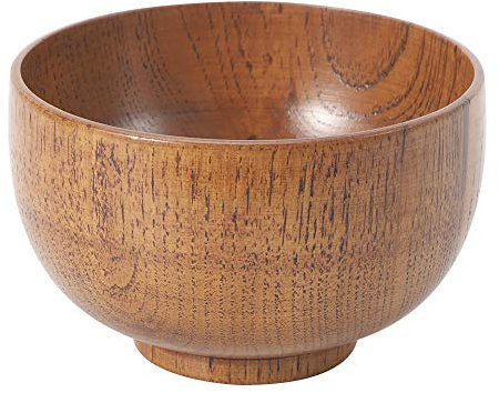 Tomotato Insalatiera in Legno, Ciotole per Zuppa Contenitore per Alimenti per Frutta Riso Immersione Condimenti Noci Snack Cereali(11cm)