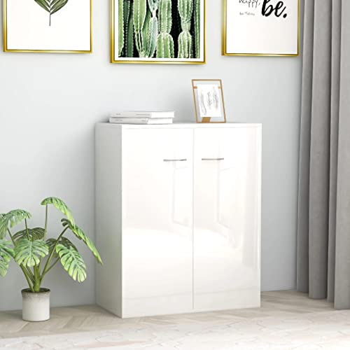 ZQQLVOO Eingangsbereich Multifunktionskonsole Küche Esszimmer Sideboard Hochglanz-Weiß 60x30x75 cm Holzwerkstoff für Küche, Bad, Wohnzimmer oder Diele