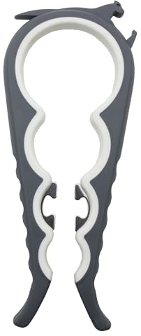 Straame 7-in-1 Jar Opener, Effortless Bottle Opener and Ring Pull Can Opener. Multi Function Easy Kitchen Accessory with Ergonomic Rubber Handle, Multiple Sizes Grip Tool. (Jar Opener)