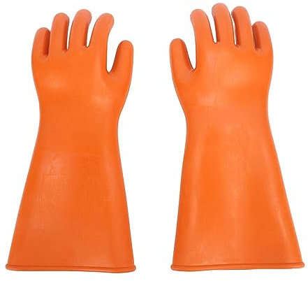 XHTLLO Gants En Caoutchouc 35 KV Haute Tension Pour Travaux électriques, Protection Isolante Non Statique, Kit De Gants électriques Avec Gants Tricotés Non Statiques