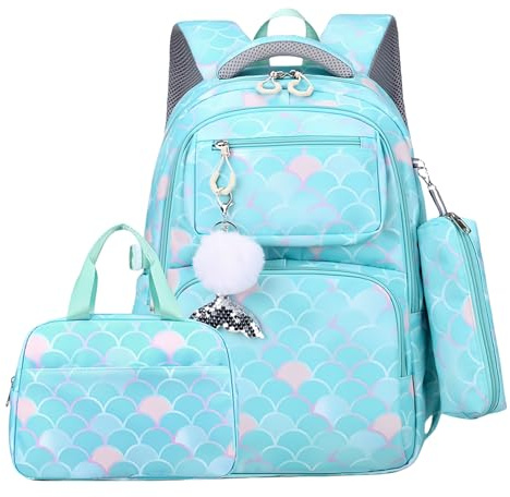VIDOSCLA Kids Girls School Backpack Elementary Students Book Bag Colorful School Bag for Girls