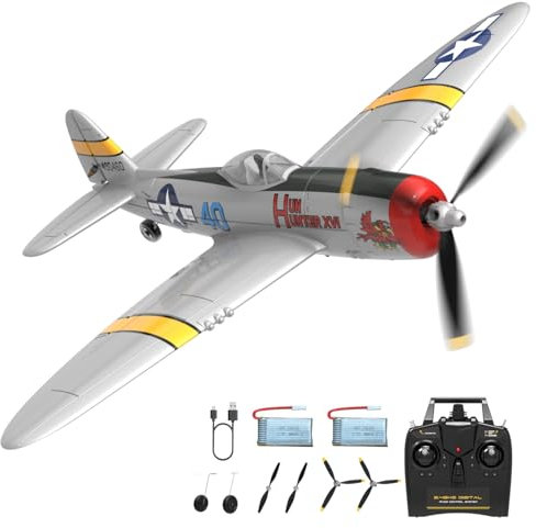HBSAPKKA RC Flugzeug P-47 Mit Xpilot Stabilisierungssystem - 4CH RTF Spielzeug, 2.4GHz Ferngesteuert für Anfänger, Kinder und Erwachsene