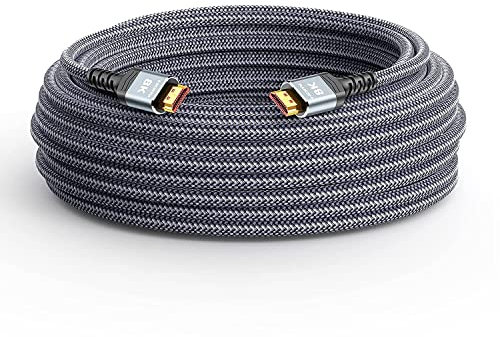 SNOWKIDS Glasfaser HDMI Kabel 8K 12M, HDMI 2.1 Kabel 48Gbps Ultra Highspeed 8K@60Hz 4K@120Hz 7680P eARC HDR10 DTS:X 3D HDCP 2.2&2.3, Kompatibel mit PS5/4/3 HDTV Monitor