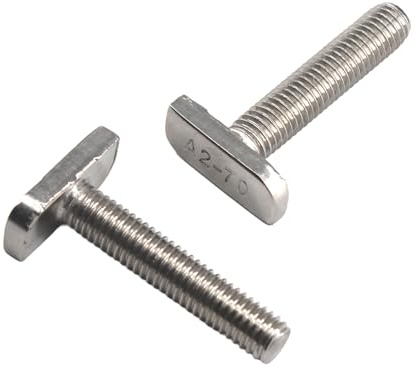 12Pcs M8x50 Stainless Steel A2 Type Hammer Head Screws Photovoltaic T-Slot Screws 23mm Head Size