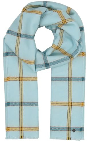 FRAAS Stola mit Karo-Muster - 85 x 220 cm - leichter Schal aus Wolle - Made in Germany - Sustainability Edition