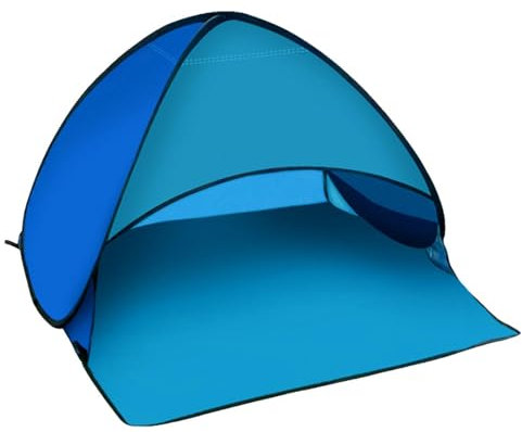 Pop Up Strandmuschel Mit UV Schutz | Automatisches Tragbarer Wurfzelt Sonnenschutz Zelt | Tragbar Extra Light Strandzelt | Sun Shelter | Beach Zelt Mit Handy Ständer Für Camping