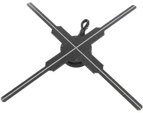 Denash Videoproiettore Olografico 3D, Ologramma 3D Realistico 1800x512P Perline 3D ABS PC per Negozio (Spina europea)