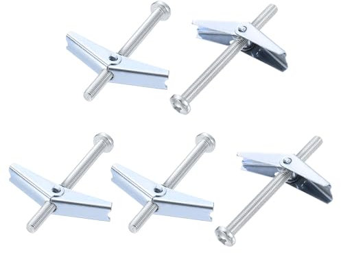 QUARKZMAN M8 x 100mm Maschio a Molla a Filettatura Maschio Bullone a Farfalla Testa Tonda per Parete Cava 25pz