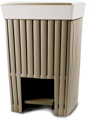 Ecoplast Poubelle avec pédale de 20 litres, poubelle en plastique recyclé, vert, 35 l