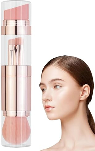 Nhujevkom set di pennelli da trucco, portatile, per ombretto, fard, sopracciglia, fondotinta, cipria, correttori, ombretti, applicatore per donne