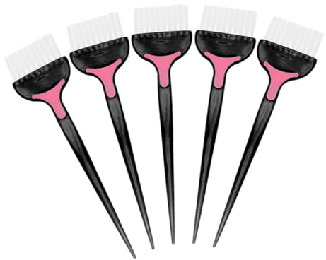 TOPPERFUN 5 Piezas Cepillo para Teñir el Cabello Peine Cabello Abs Lavable Reutilizable para Teñido de Peluquería Hogar
