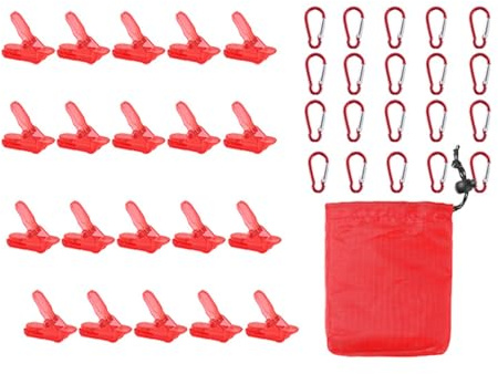 Guaber 20Pcs Tarpaulin Clip Set Tarp Clamps Plastics Tarp Set Camping Awning Canopy Tent Tighten Tarps Awning Grip Clip