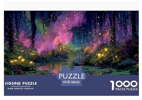Forêt enchantée Puzzles 1000 Pièces Jeu De Défi Jouet Adultes Et Plus De 12 Ans Jeu De Puzzle Défi Éducatif Loisirs Plaisir Cadeau Décoration Maison 38x26cm/1000pcs
