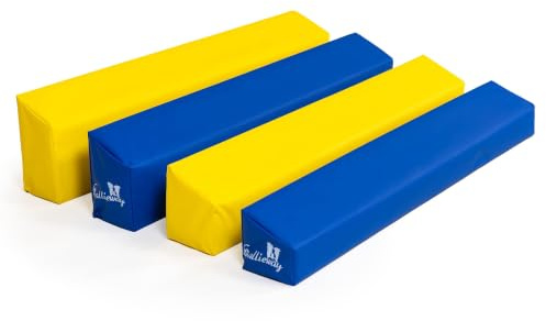 Callieway® Agility Soft-Weitsprung Sosipiri - Agility Long-Jump - FCI konform (gelb/blau ohne Ecksteher)