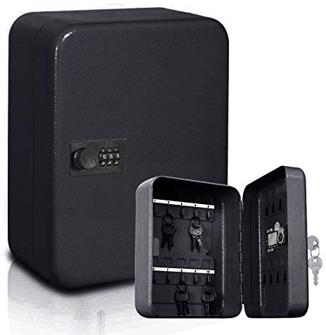 Metal Combination Lock 20 Key Cabinet Wall Mounted Safe Security Storage Box