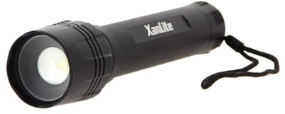 Xanlite TO1500L Métallique Ultra 3 Modes D'Éclairage Puissante 1500Lm-Lampe De Poche LED Piles Incluses-Lampe Torche Longue Portée De 300m-TO1500L, Noir