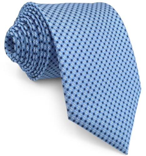 Shlax&Wing Homme Cravate Bleu Points Costume d'affaires Soie Suit Pour des Maigre