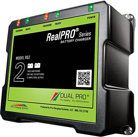 Dual Pro Recreation Series Dual Output Charger 2-6 AMP Bank RS2