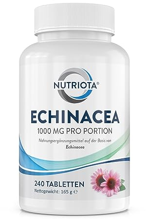 Natürliche Echinacea 500 mg | 240 hochkonzentrierte vegane Tabletten | Zur Bekämpfung von Erkältung und Grippe| Stärkt das Immunsystem | Von Aceso