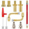 QeeFop Fahrradventil Adapter Set, Fahrrad Ventil Set Adapter Fahrradventil auf Autoventil, Fahrrad Ventiladapter Autoventil Sclaverandventil mit Dichtring für Kompressor Fahrradpumpe Luftpumpe (12)