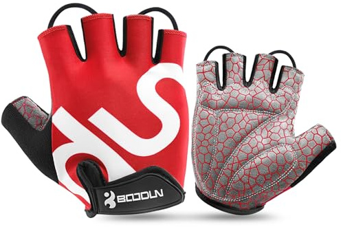 KONVINIT Fahrradhandschuhe Herren Damen Sommer - Radhandschuhe Halbfinger Fahrrad Handschuhe Freizeit für Mountainbike,Rennrad,Downhill,Pendler,Radler,Kajak,Roller,Segel,Ruder
