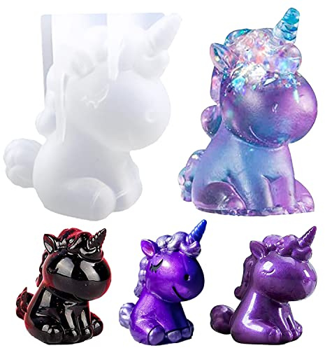 EQCSYDM Molde de Silicona para Resina 3D - Decoración y Joyas Hechas a Mano DIY