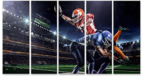 islandburner Bild auf Leinwand American Football Spieler Action Stadion Stadion Super Bowl Bilder Wandbilder Poster IKNT-5P