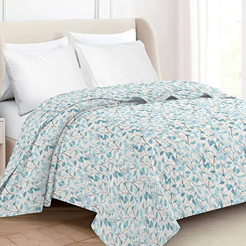 IlGruppone Trapuntino Stampato Copriletto Primavera Autunno Coperta Effetto Piuma Prodotto Italiano - Skyleaf - Matrimoniale