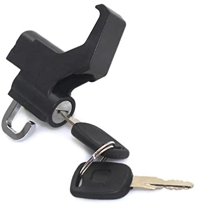 Motorrad Helm Schloss Langlebig Wasserdicht Tragbar Anti Diebstahl Helm Verriegelung Kit Universal für Roller Anti Diebstahl Helm Schloss Sicherheit Haken Schloss Motorrad Helm Schloss mit Schlüssel