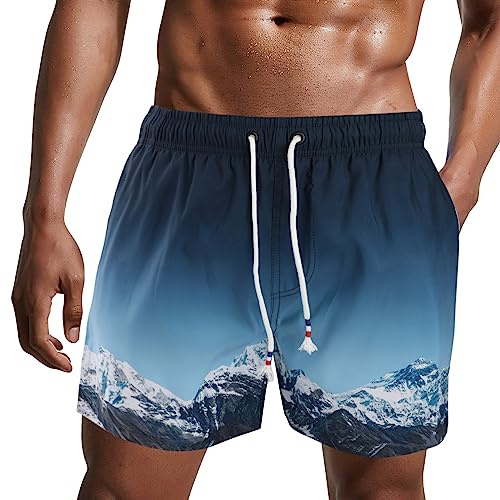 Danfiki, Herrbadshorts, badbyxor, snabbtorkande strandshorts, surfshorts, med nätfoder, XL