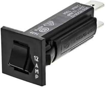 TE Connectivity W28 - Interruttore termico da sovraccarico, 1 polo, 12 A, 32 V dc, 250 V ac, W28-XQ1A-12