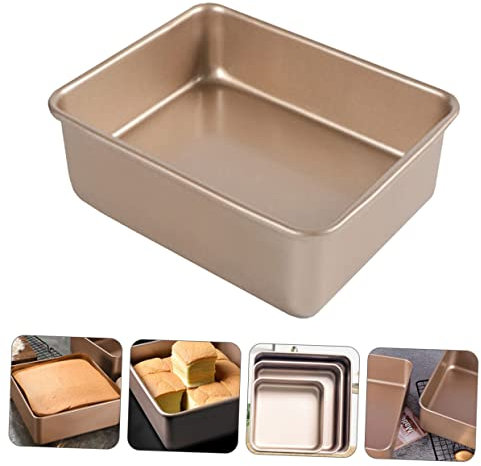 LIFKOME Teglia Quadrata per Dolci, Stampo per Torta in Acciaio Inossidabile, Antiaderente, Riscaldamento Uniforme, per Cucina e Forno