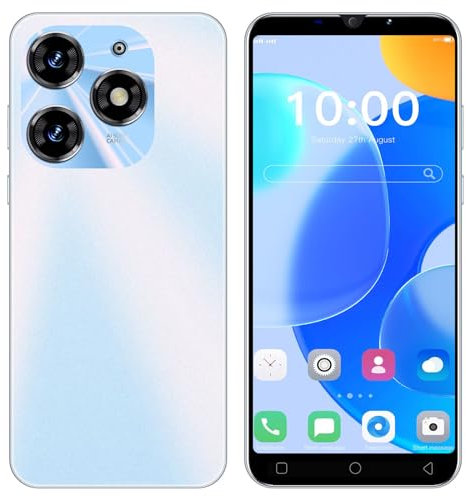 McMgc Spark10Pro Téléphone Portable， 5.0 Pouces IPS Écran 16GB ROM 128GB Extensible, Android 9.0 Dual SIM Dual Camera Téléphone 3G Pas Cher (Spark 10Pro-White)