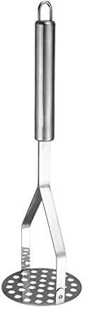 Masher Stainless Steel Potato Masher Fruit Vegetable Pressure Mud Machine KitchenFood Crusher Complementary Gadget Mashers (Color : Round Hole)