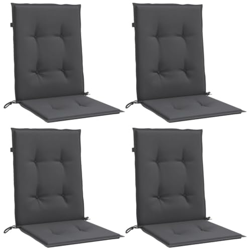 vidaXL Niedriglehner-Auflagen 4 STK Melange Anthrazit 100x50x4cm Stoff