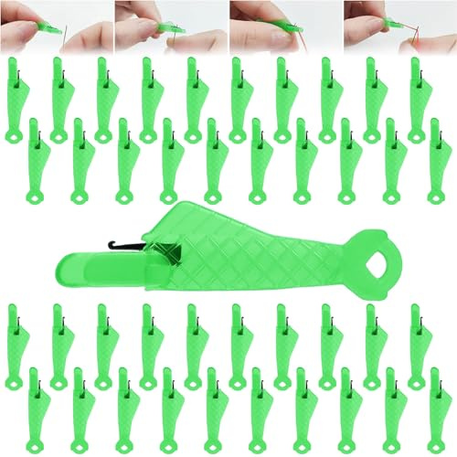 40 Stück Nadeleinfädler，Automatischer Einfädler，Einfädelhilfe Für Nähnadeln，Nadel Threading Tool Für Nähbegeisterte, Nadeleinfädler Aus Kunststoff Für Handnähen, Maschinennähen