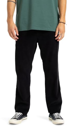 Quiksilver Taxer Straight Cord Pant Hose, Schwarz, S
