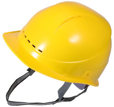 SOLUSTRE Casque de Sécurité de Chantier pour Homme Casque de Sécurité Jaune Léger Confortable Respirant Résistant