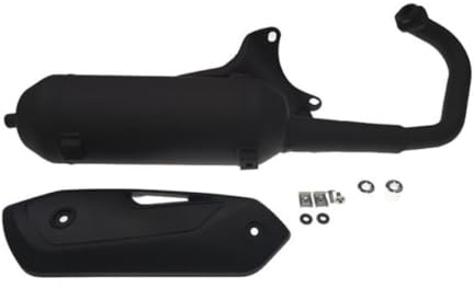 Sportauspuff 50cc 2T – Silent Pro passend für Piaggio Zip Fast Rider, Fly, Liberty – Black Edition, E-geprüft, Tuning Auspuff für 2-Takt Roller