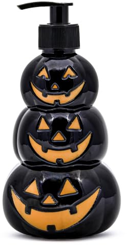 Simple Pleasures Gestapelter Seifenspender mit Kürbisduft und Zuckerwatteduft – Herbst- und Halloween-Neuheit, dekorative, nachfüllbare Handpumpe für Küchenarbeitsplatten und Waschbecken im Badezimmer