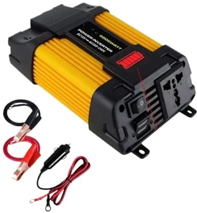 Inversor Corriente Convertidor Cargador Automático 4000 W O 6000 W CC 12 V A CA 110 V O 220 V Transformador Voltaje Portátil Inversor Corriente Coche con Pantalla LED Transformador(6000W,12V_110V)