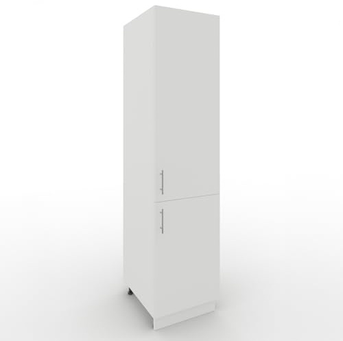 JD Greta Adjustable Kitchen Tall Larder Unit - 500mm - Tall Cabinet with Doors - White Matt