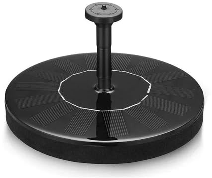 Pompa ad acqua a 6 ugelli for esterni, fontana solare, luce LED colorata, fontana rotante solare, bagno for uccelli da giardino, cisterna galleggiante fai da te(16CM No lights)