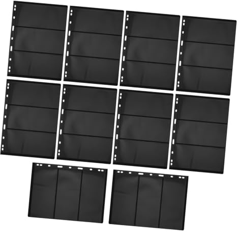 Levemolo 10 Pezzi Doppia Faccia per Album Francobolli con Standard Inserto Raccoglitore Righe Pagine Interne Fogli Sciolti per Collezionisti