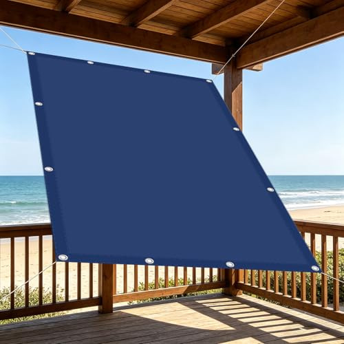 Vele Parasole 320 x 320 cm Protezione UV Resistente Vele Ombreggianti con Occhielli e Corda per Esterno, Giardino e Terrazza, Balconi, Pergola Piscinae Campeggio, Blu Scuro