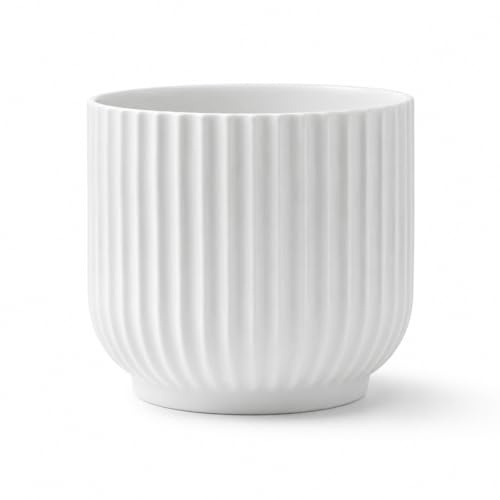 Lyngby Porcelæn Übertopf klein Lyngby im Bauhaus-Stil Zeitloses Design, Weiss