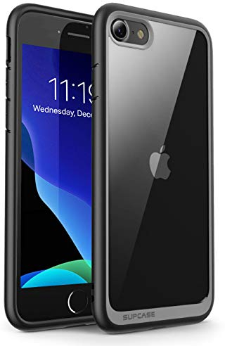 SUPCASE Hülle für iPhone SE 2022 5G, iPhone 7/ iPhone 8/ iPhone SE 2020 Handyhülle Bumper Case Transparent Schutzhülle [Unicorn Beetle Style], Schwarz