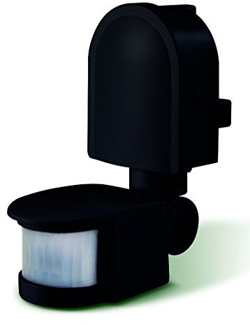 Luceco LGIP44WSB-01 LED Tilt and Swivel PIR Motion Sensor Wall Mounted Lighting, 180 Degree Angle, 21 x 7.5 x 5.5 cm, Black