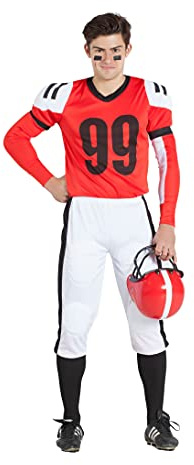 CAR Y GUS, S.L. Football Spieler Rot Kostüm für Herren